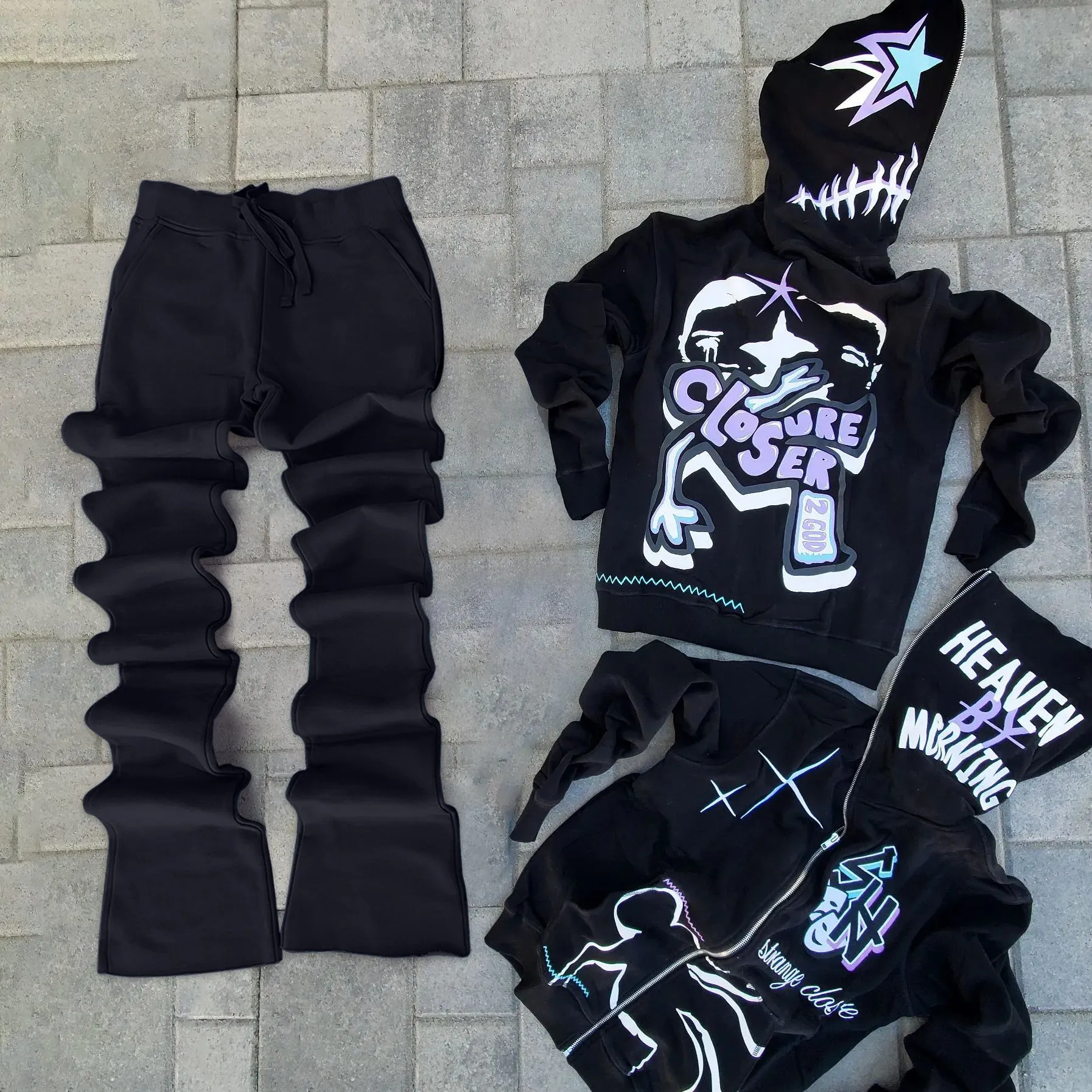 Stylish and personalized full-zip hoodie set