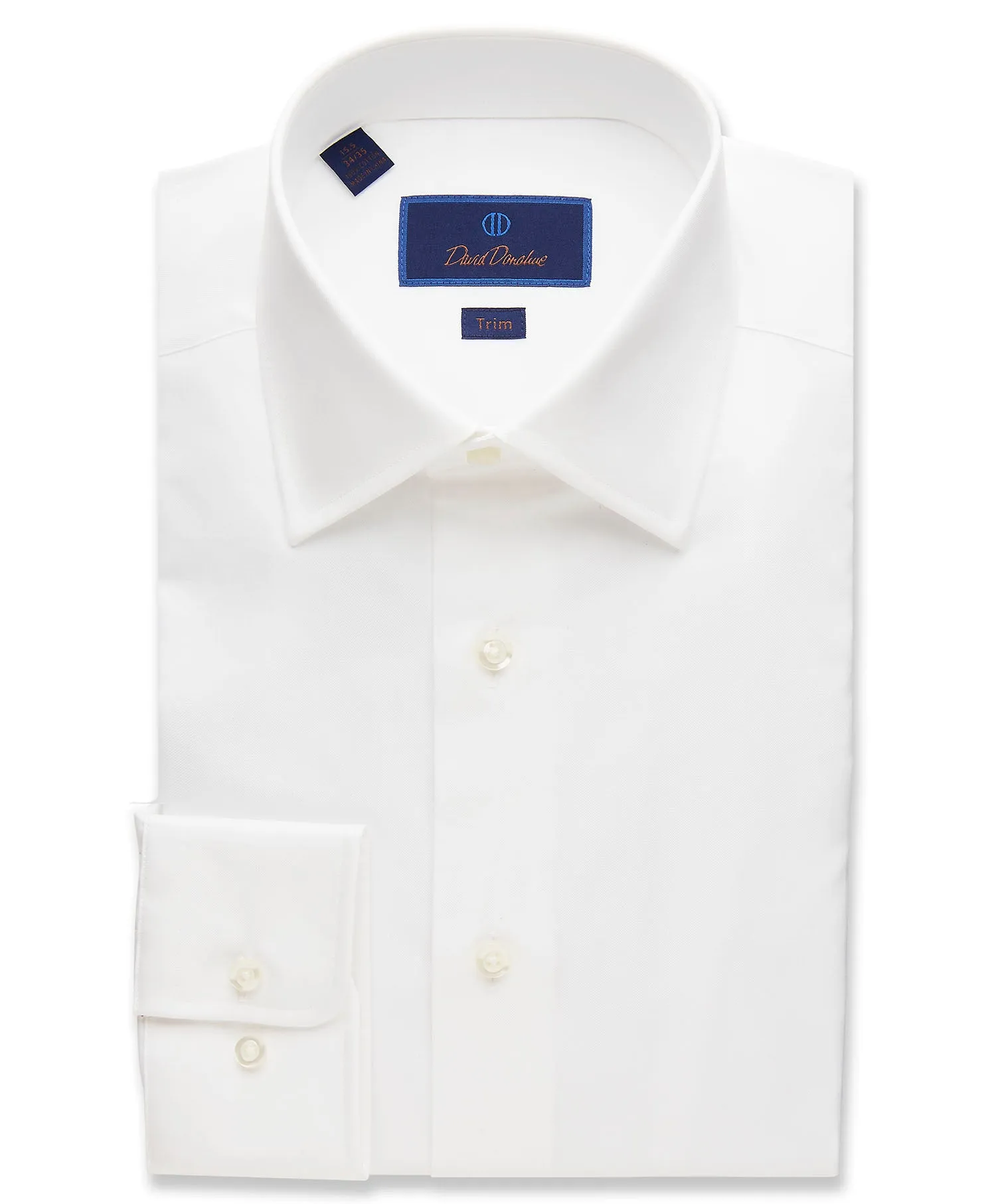 Super Fine Twill Dress Shirt - White | David Donahue